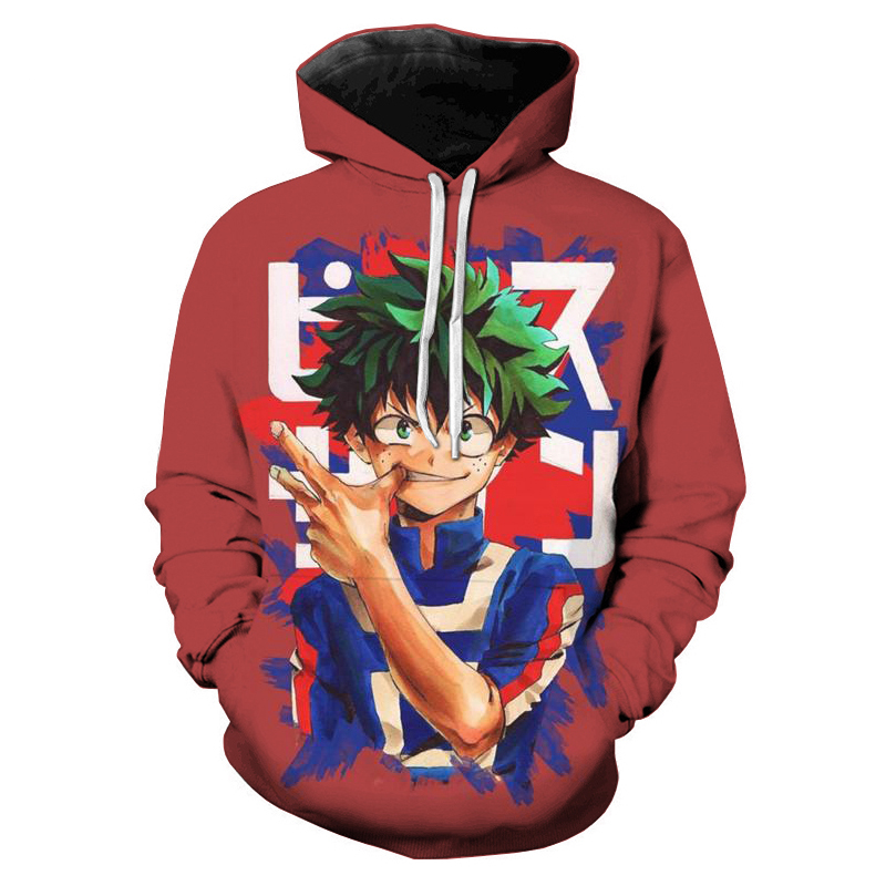 Hoodie My Hero Academia – Deku marron