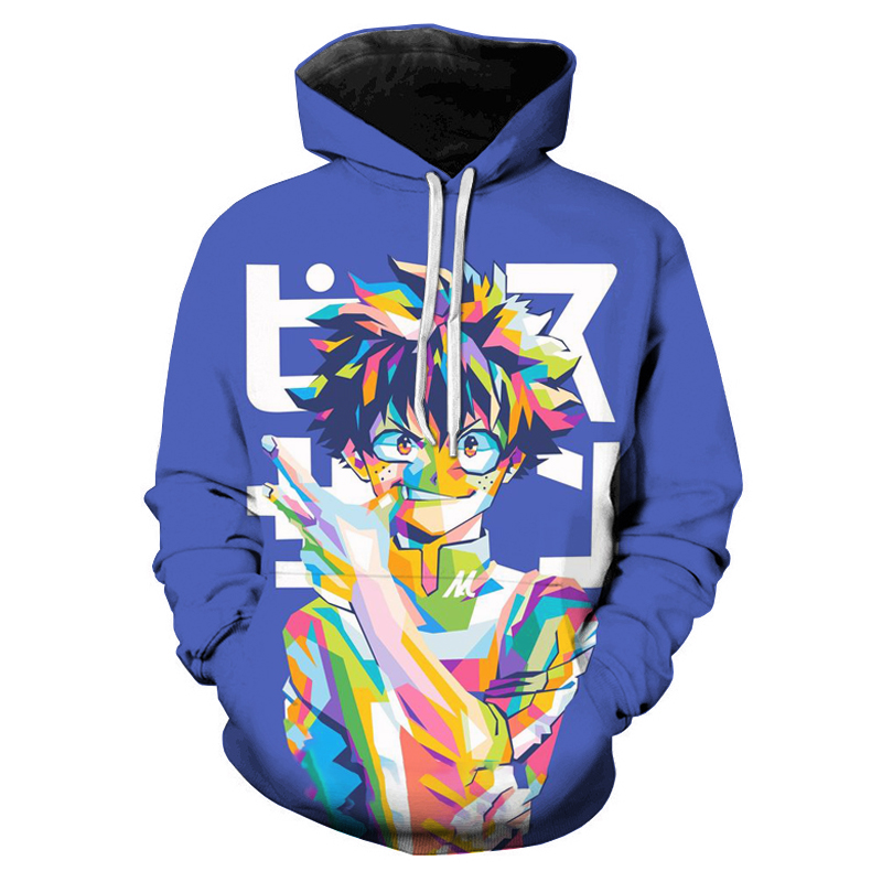 Hoodie My Hero Academia – Deku bleu