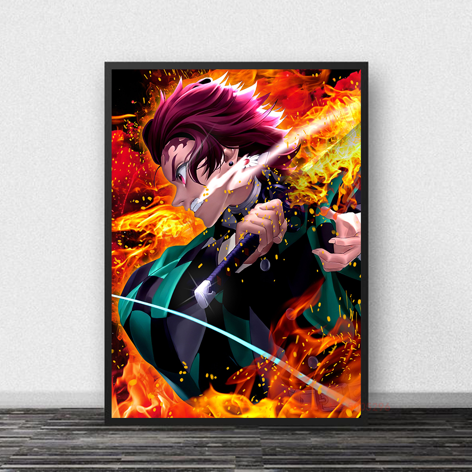 Toile Demon Slayer – Tanjiro Flammes